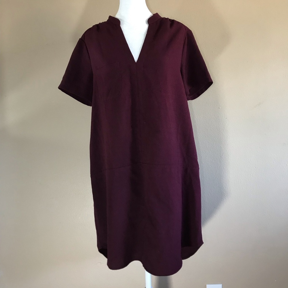 Lush wine red midi dress size L - Picture 1 of 12